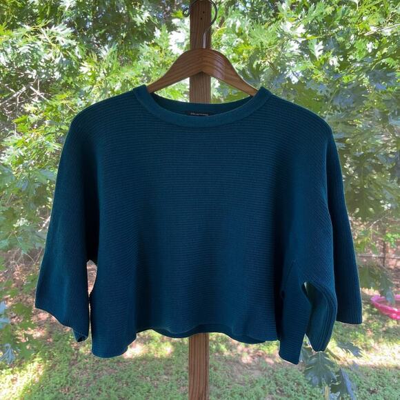 Stella Carakasi Days Like This Cropped Sweater Teal Size XS - Picture 5 of 11